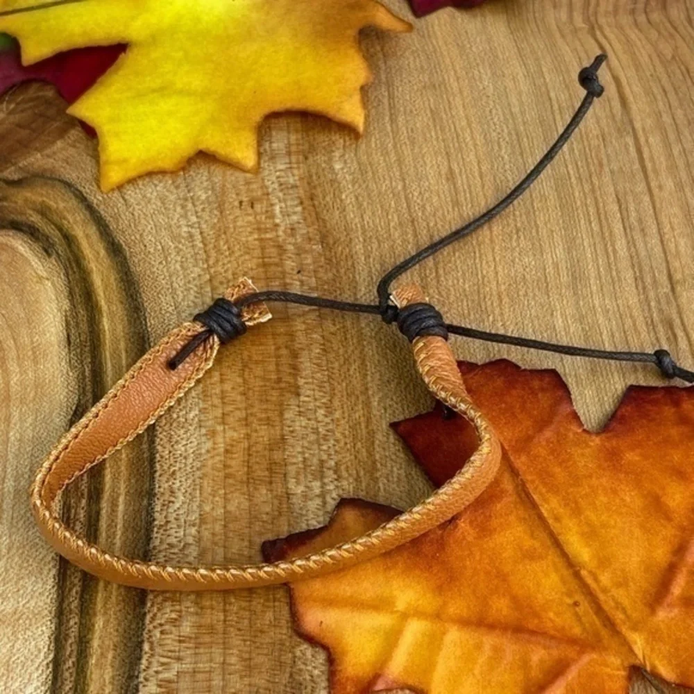 Mens Bracelets Bundle Adjustable Leather and Hemp Bracelets Bundle